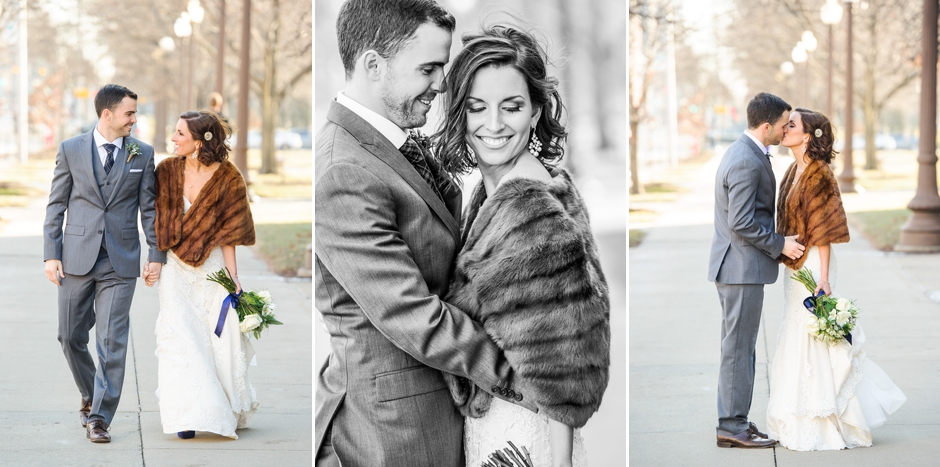 Bride and Groom Wedding Pictures in Downtown Indianapolis